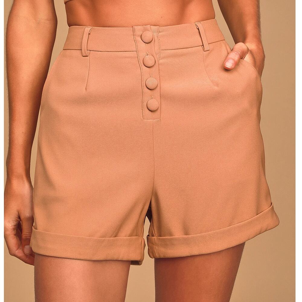 Lulus Professional Babe Tan Blazer and Shorts Set - Large - Picture 3 of 8